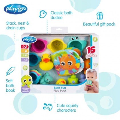 PLAYGRO vannas rotaļlietu komplekts Fun Play, 0188341 0188341